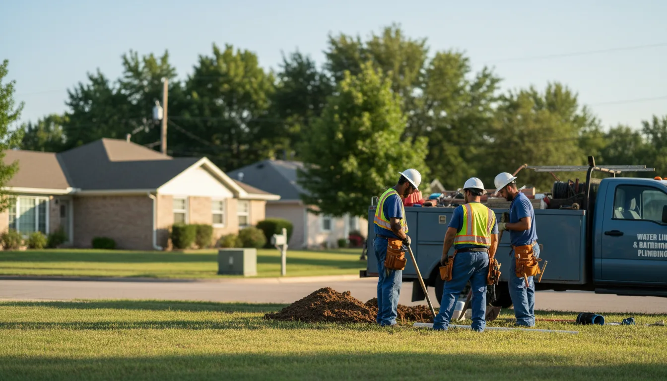Residential water line and bathroom plumbing service in Fords Branch, KY